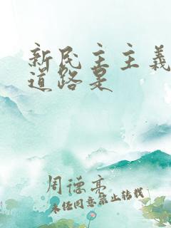 新民主主义革命道路是