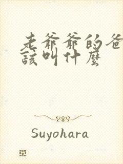 老爷爷的爸爸应该叫什么