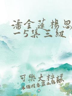 潘金莲杨思敏1一5集三级