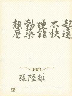 想勃硬不起吃什么药能快速硬勃起