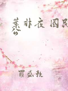 叶非夜 国民老公