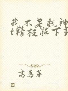 我不是戏神txt精校版下载