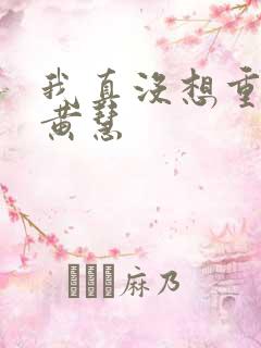 我真没想重生啊黄慧