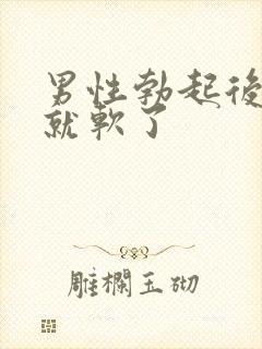 男性勃起后很快就软了