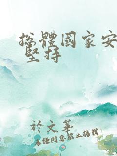 总体国家安全观 坚持