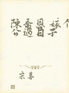 陈乔恩 嫁个老公过日子