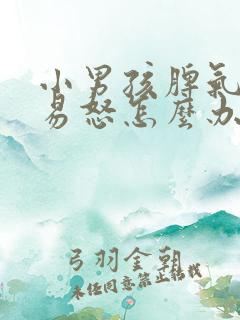 小男孩脾气暴躁易怒怎么办