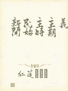 新民主主义革命开始时期