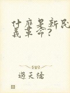 什么是新民主主义革命?