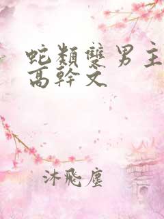 蛇类双男主小说高干文