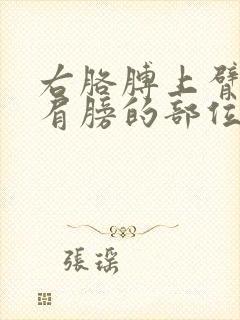 右胳膊上臂靠近肩膀的部位疼