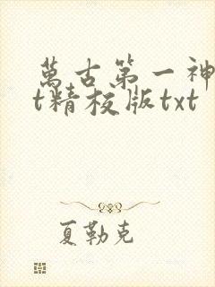 万古第一神txt精校版txt