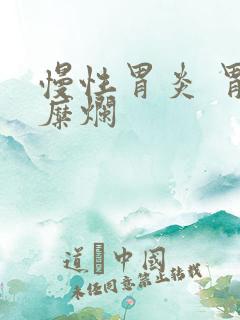 慢性胃炎 胃窦糜烂