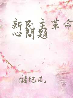 新民主革命的中心问题