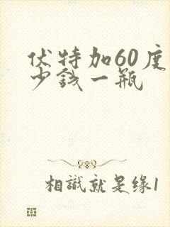 伏特加60度多少钱一瓶