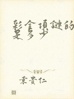 彩金项链的价格是多少