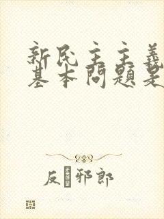 新民主主义革命基本问题是什么