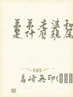 弟弟老婆和姐姐是什么亲属关系