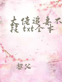 大佬追妻不择手段 txt全本
