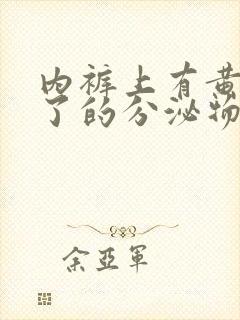 内裤上有黄色干了的分泌物