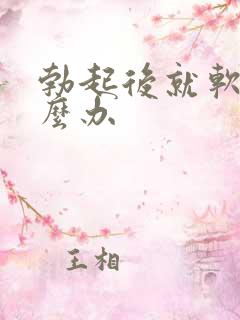 勃起后就软了怎么办