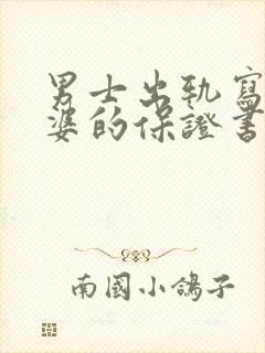 男士出轨写给老婆的保证书