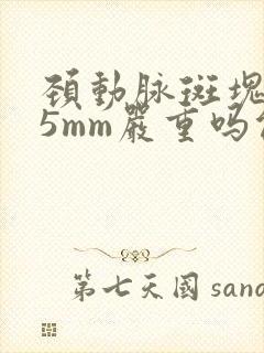 颈动脉斑块1.5mm严重吗能治好吗