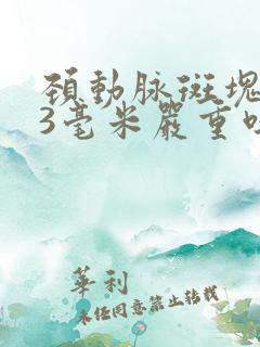 颈动脉斑块厚度3毫米严重吗