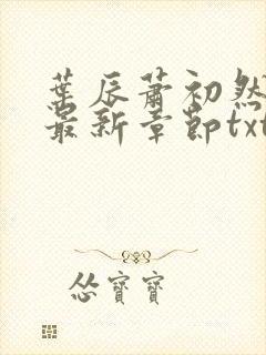 叶辰萧初然免费最新章节txt