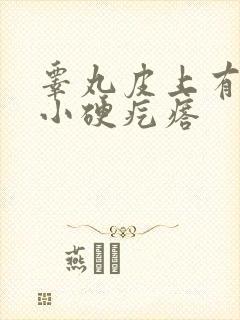 睾丸皮上有一个小硬疙瘩