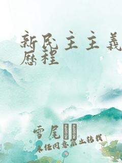 新民主主义革命历程