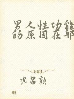 男人性功能不行的原因在那