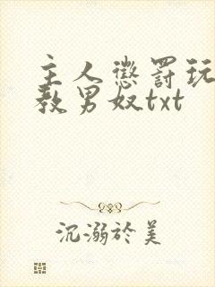 主人惩罚玩弄调教男奴txt