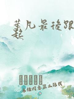 叶凡最后跟在一起