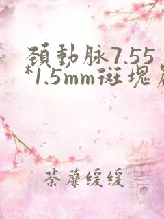 颈动脉7.55*1.5mm斑块严重吗