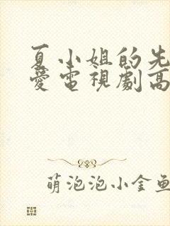 夏小姐的先婚后爱电视剧高清免费观看