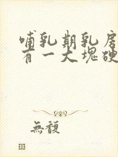 哺乳期乳房突然有一大块硬块