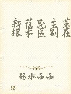 新旧民主革命的根本区别在