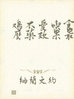 鸡不爱吃食喂什么药效果最好