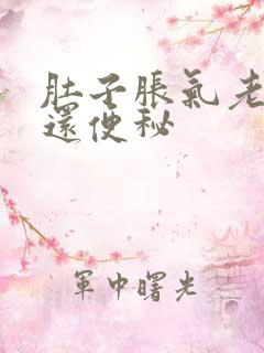 肚子胀气老放屁还便秘