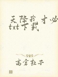 天降我才必有用txt下载