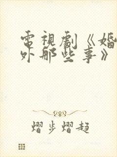 电视剧《婚里婚外那些事》