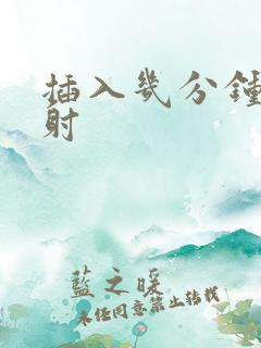 插入几分钟算早射