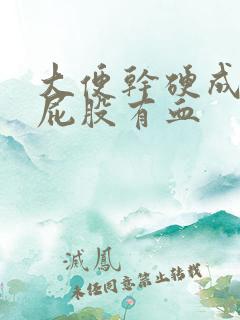 大便干硬成粒擦屁股有血