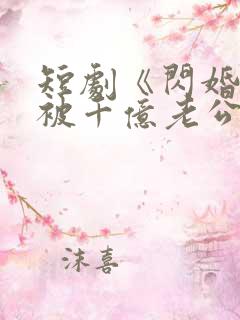 短剧《闪婚后,被千亿老公宠上天》