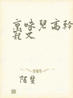 京味儿高干小说宠文