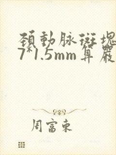 颈动脉斑块4.7*1.5mm算严重