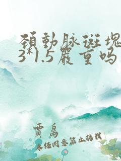 颈动脉斑块4.3*1.5严重吗