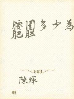 腰围多少为腹型肥胖