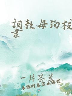 调教母狗校花奴隶